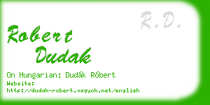 robert dudak business card